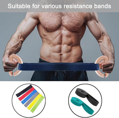 Lights Mountain Wooden Resistance Bands Handles Versatile Exercise Handles with Anti-Slip Grip Tapes for Elastic Band Workouts Home Gym Strength Training and Full-Body Workouts