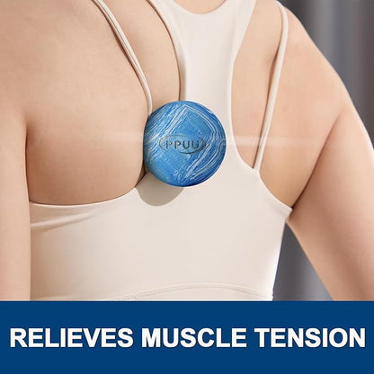 Massage Lacrosse Ball for Myofascial & Trigger Point Release, Muscle Knots, Yoga Therapy – Improves Joint Mobility & Relieves Pain – Back, Neck, Plantar Fascia, HIPS – 2.5-Inch Blue Rubber