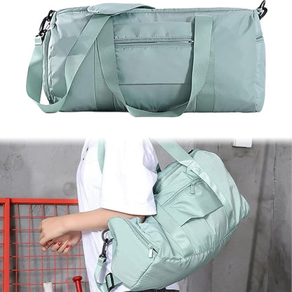 Sports Gym Luggage Travel Bag for Men and Women, Sports Gym Bag, Exercise Duffel Bag, Large Capacity and Light to Carry, Waterproof and Dirt-resistant Foldable Travel Bag ,Gear Green