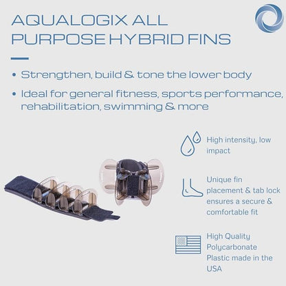 Total Body Pool Weights for Water Exercise Bundle, Polycarbonate Upper Body Bells & Padded Lower Body Fins, Aqua Therapy, Pool Exercise, Water Aerobics, Color Indicate Resistance Level