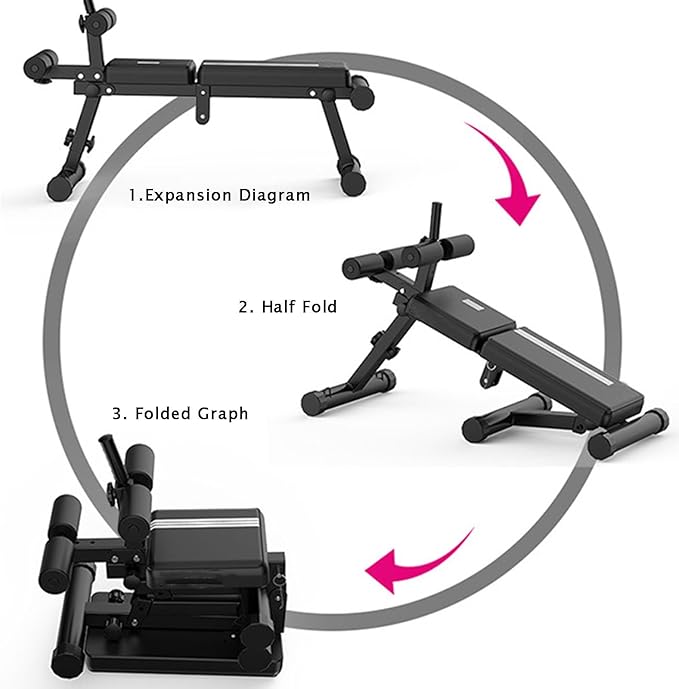 Dumbbell Bench/Weightlifting Bench,Home Sit-up Fitness Equipment,Adjustable/Foldable Weight Bench,400kg Load Capacity for Home Gym