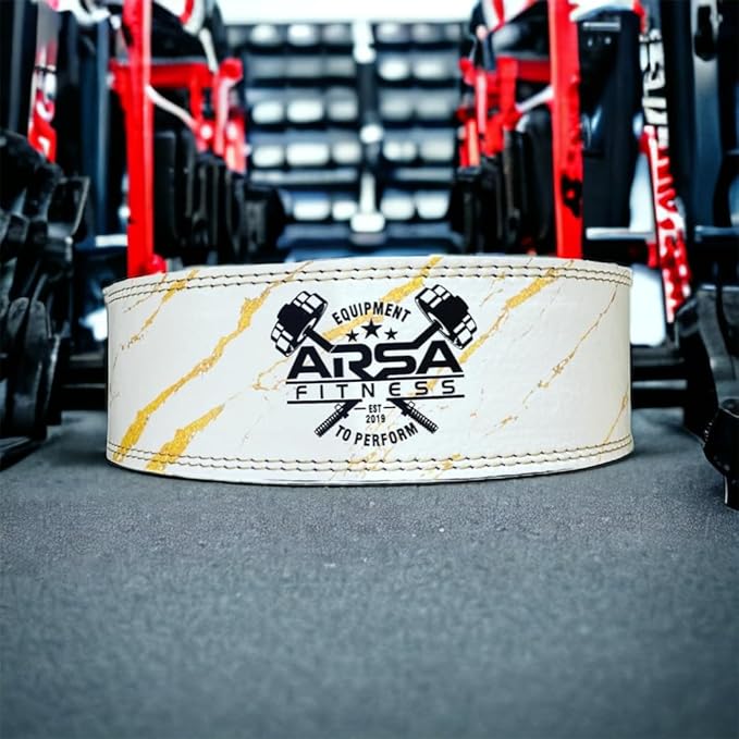 Arsa Fitness Weightlifting Adjustable Lever Belt for Men & Women Real Cow Hide Leather for Powerlifting Back Support Workout Deadlifts Squats 10MM Thickness 4" Width (MEDIUM, ARABIAN DAY)