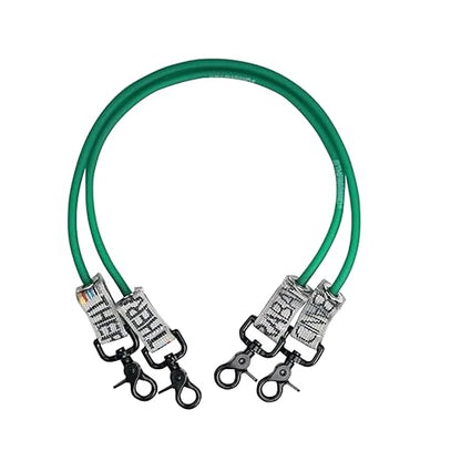 THERABAND Resistance Tubing with Connectors for Wall, Rehab & Wellness Station, Heavy Level 4, Set of 2, 18-Inch Green Tubing for Physical Therapy, Exercise, Rehab, Clinics & Pilates, Latex Tubes