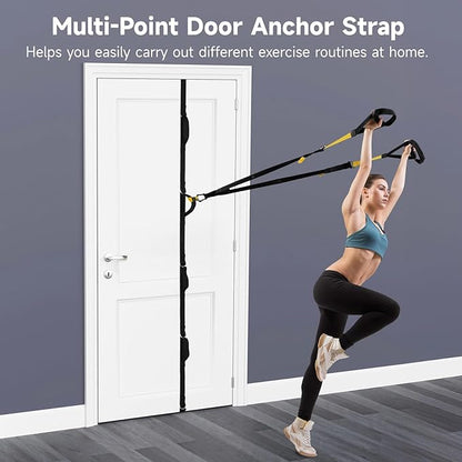 Heavy Duty Door For Resistance Bands, Multi-Point 5 Loop Attachment, Home Gym Workout Equipment