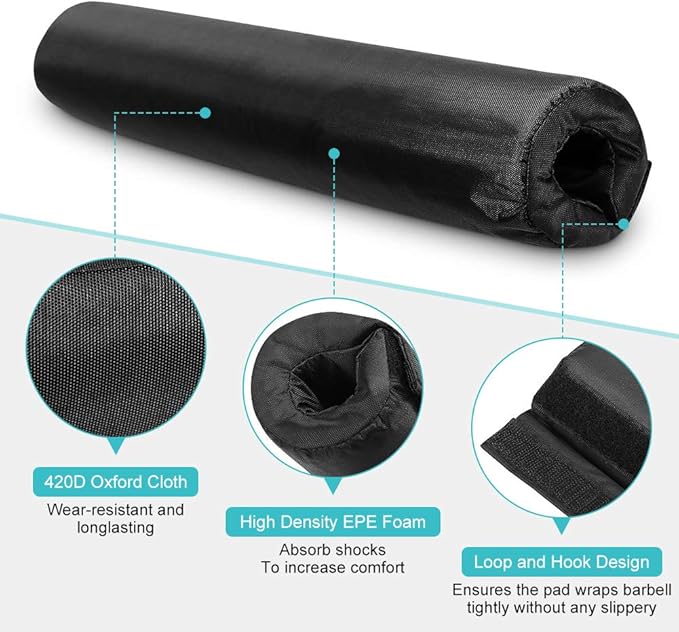 Barbell Squat Pad, Non-slip Neck Shoulder Cushion Padding Protective Pad Weight Lifting Foam Sponge Barbell Pad with for Squats Lunges Hip Thrusts