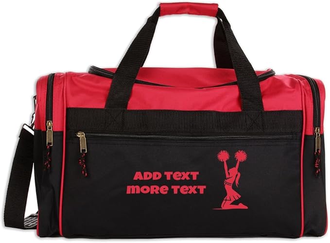 Personalized Sport Deluxe Duffel Bag With Custom Name & Text - Cheer