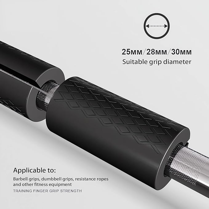 Rubber Barbell Grip, Thick Dumbbell Grip Arm Strength Tool, Barbell Clutch Suitable For Row/Puller/Kettlebell, Gym Biceps Arm Muscle Trainer