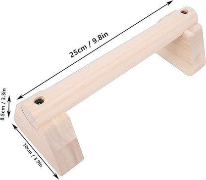 2PCS Wood Push Up Bars with Non Slip Base Pad Exercise Home Workout Equipment Wooden Parallettes Handle Stands Grip for Men Strength Training, Planks Calisthenics