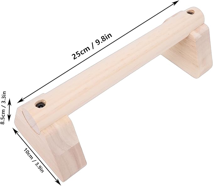 Diydeg Wood Push Up Bar, Parallettes Bars with Non Slip Base, Handstand Trainer Pushup Handles, Calisthenics Equipment for Men and Women Strength Training, Home Fitness, Workout