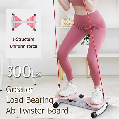 Waist Twist Machine, Ab Wasit Board with 300 lbs Weight Capacity, Ab Machine for Slim Waist and Core Ab Exercise, waist trainer for women Men, Home Gym Exercise Equipment