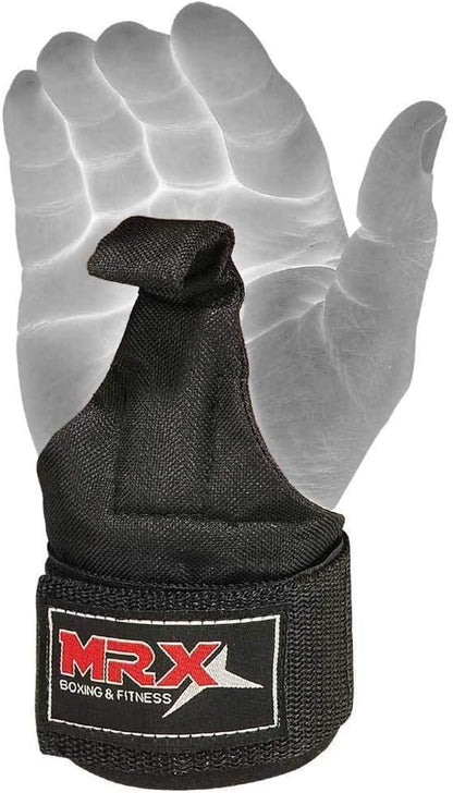 MRX Power Weight Lifting Straps Wrist Support Heavyduty Gym Training Bandage Cordura Hook Deadlifting Wraps