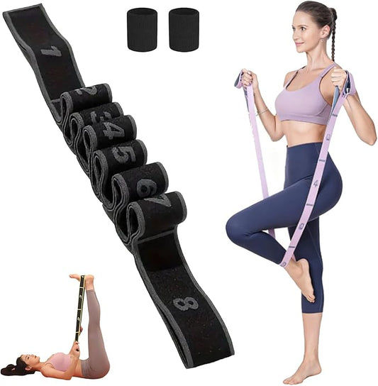 2026 New Fitness Resistance Band, Numbered Fitness Resistance Band for Stretching and Yoga, Full Body Workout Equipment for Home Gym, Glutes Training & Strength for Men and Women