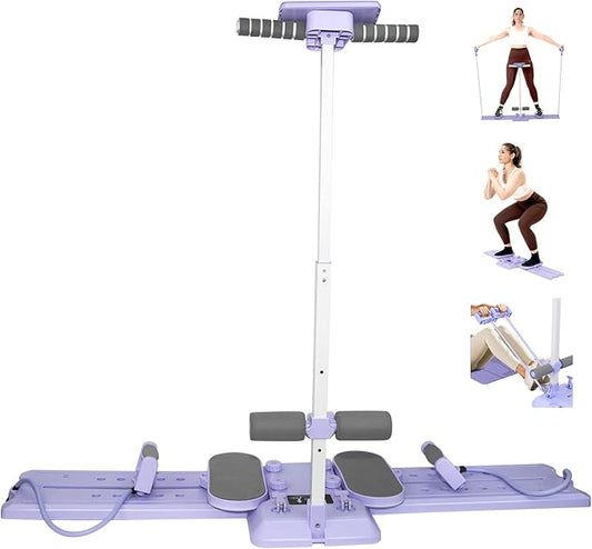 KESHWELL Ab Machine,Thigh Leg Exerciser,Sit Up Exercise Equipment for Man & Women,Pelvic Floor Exercise Devices for Home,Multifunctional Workout Equipment with Resistance Bands for Weight Loss