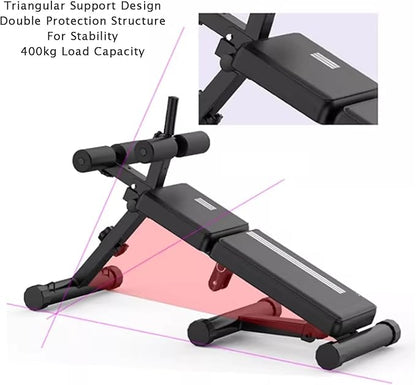 Dumbbell Bench/Weightlifting Bench,Home Sit-up Fitness Equipment,Adjustable/Foldable Weight Bench,400kg Load Capacity for Home Gym