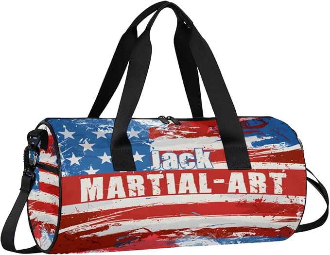 Personalized-Martial-Arts-Gear-Bag for Karate Teakwondo, Custom Jiujitsu Bag for Boys, Karate Teakwondo Bag for Gear Waterproof Lightweight Large USA