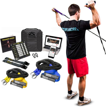 Crossover Symmetry Shoulder System Includes Two Sets of Resistance Bands Attachments Training Guide Exercise Chart Online Workouts for Home Fitness Rehab Rotator Cuff Exercises