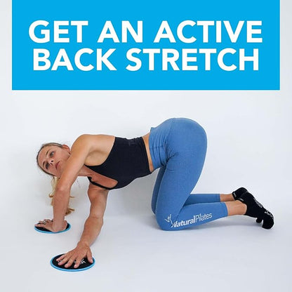 Natural Pilates Core Sliders - Dual Sided Sliders for Workouts on Carpet & Hardwood Floors, Exercise Sliders for Abs Legs and Butt, Ab disc Sliders for Workout, Core disc Sliders for Carpet