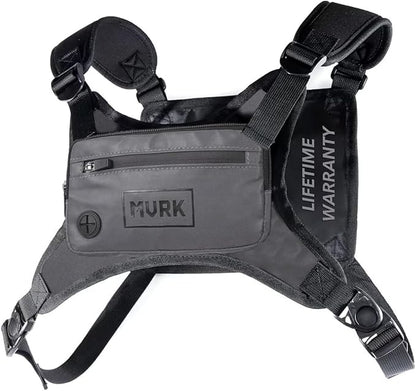 MVRK Water Resistant Running Vest Chest Pack, Phone Holder for Running, Lightweight Training Pack with Reflective Detail