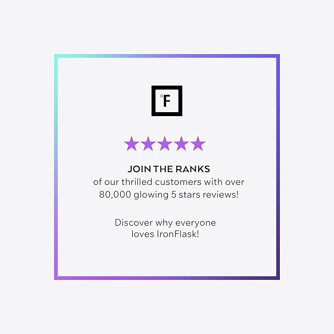 IRON °FLASK Camping & Hiking Hydration Flask with Straw, Wide Mouth Insulated Stainless Steel Sports Water Bottle - Dark Rainbow 64 oz - Straw (1 Lid)