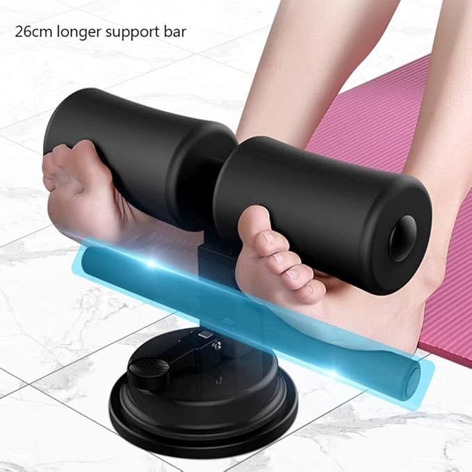 Sit Up Bar, Upgraded Sit up Assistant Device Portable Adjustable Exercise Body Fitness Equipment with Comfortable Padded for Men & Women Home Gym(Black)