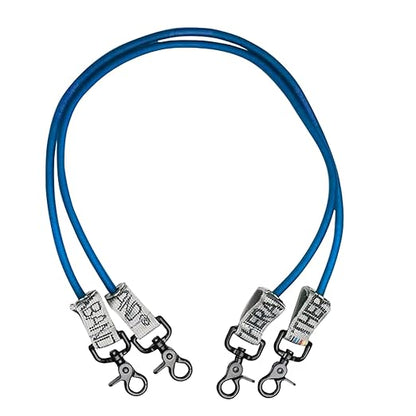 THERABAND Wellness Station Professional Latex Resistance Tubing With Connectors for Physical Therapy, Exercise Station for Rehab, Pilates, Set of 2, 24 Inch, Blue, Extra Heavy, Intermediate Level 2