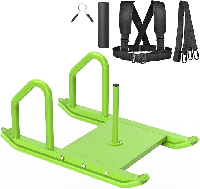 Kipika Weight Sled, Workout Sled, Fitness Strength Training Sled, Speed Training Sled for Athletic Exercise, Speed Improvement, Easily Through Obstacles, Suitable for 1" & 2" Weight Plate