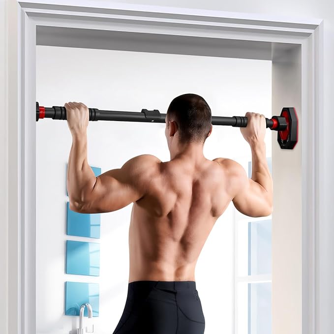 Mipcase Adjustable Doorway Pull up Bar with Secure Locking No Drill Installation Portable Strength Training Gym Equipment for Home Fitness