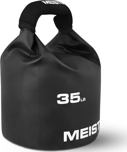 Meister BEAST Portable Sand Kettlebell - Soft Sandbag Weight - 35lb / 15.9kg - Black