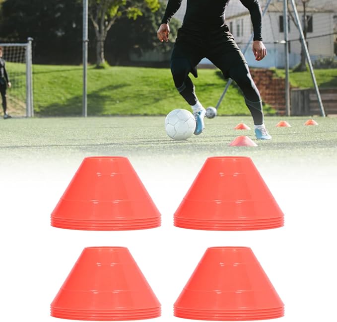 Tissting 20PCS Soccer Mini Disc Cones Set, Football Training Markers PE Sports Training Disc Cone Set for Sports Training, Football, Basketball, Skating, Outdoor Games