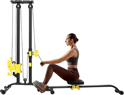 Multifunctional Strength Training Fitness Rack, Small Foldable Gym Rack Adjustable Height, Shock Absorbing Feet Weight Capacity 220.46 Lbs