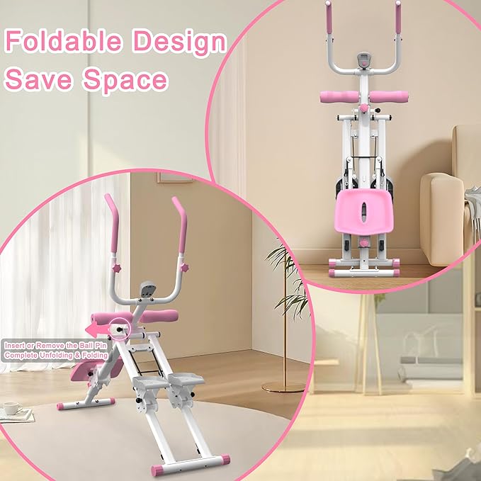 2-in-1 Stair Stepper and Ab Trainer Machine, Multi-Function Full Body Exercise Equipment for Home Gym