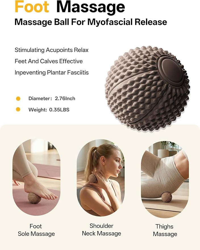 EaseUp Resistance Bands Set for Working Out,Muscle Roller Massage Roller Stick,Massage Ball Yoga Set,Pilates kit for Home Workouts for Beginners