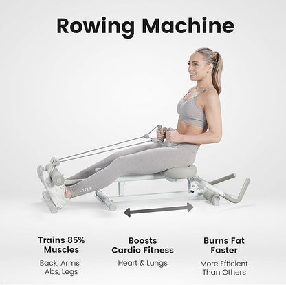 Wonder Core Pro Max - Ab Machine for Stomach Workout, Ab Workout Equipment for Home Gym Trainer, 4-in-1 Exercise Equipment - Rowing, Leg Press, Glider, Roman Chair
