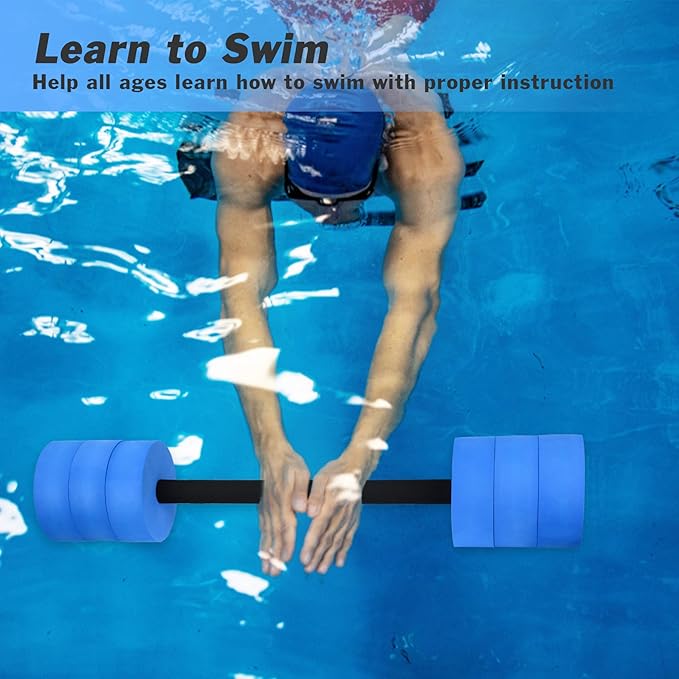 Hikeen Aquatic Exercise Dumbbells Water Dumbbell Pool Resistance Aquatic Fitness Barbells with 4 High-Density EVA Foam Pool Weights Dumbbells, for Water Aerobics Weight Loss
