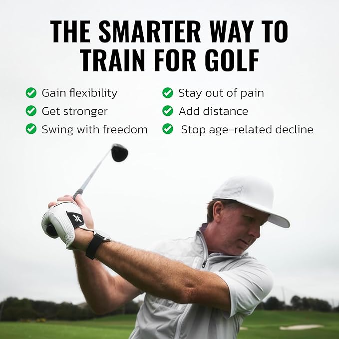 GolfForever Swing Trainer – Golf Fitness & Training System for Strength, Flexibility & Swing Power – Includes Membership & Premium Training Bar for Golf-Specific Workouts