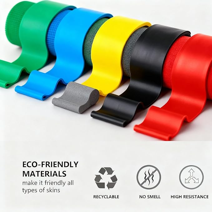 Resistance Bands for Working Out, Loop Exercise Bands for Indoor & Outdoor Fitness, 5 Pcs Leg Strength Training