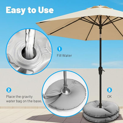 1 Pack 18" Water Bags for Feather Flag Base, Upgraded Thickened PVC Material, Openable Water Weight Bag for Feather Flag Stand Beach Umbrella and Photography Stand, 20 lbs Each