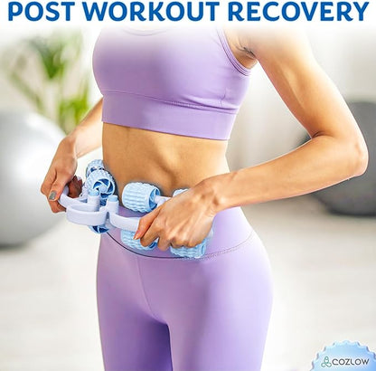 COZLOW Leg Massage Roller - Adjustable Arm Belly Massager Roller Stick to Reduce Cellulite Appearance - Deep Tissue Myofascial Release Tool - Lymphatic Drainage Massaging Tool