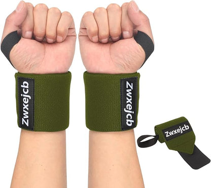 Weightlifting Wrist Wraps - Heavy-Duty Support for Gym, Bench Press, and Pushups, Premium Polyester & Nylon Wrist Straps for Maximum Stability and Comfort During Strength Training - 1 Pair, Unisex for Men & Women
