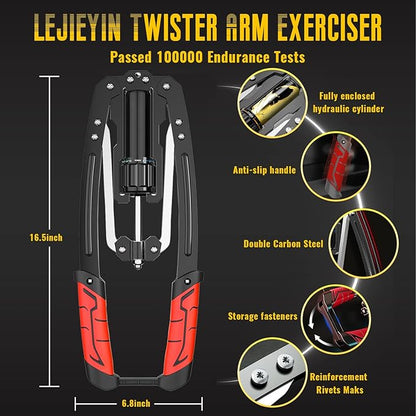 LEJIEYIN Twister Arm Exerciser - Adjustable 22-440lbs Hydraulic Power/Home Chest Expander/Shoulder Muscle Training Fitness Equipment/Arm Enhanced Exercise Strengthener