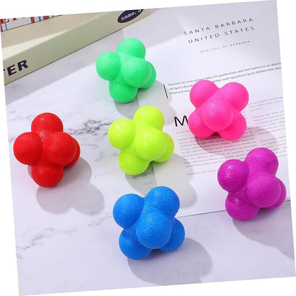 6 Pcs Hexagonal Reaction Balls for Fitness Training High Difficulty Agility Balls with Strong Durability for Hand Eye Coordination Goalkeeper Exercise and Sports Reaction Skills