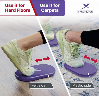 X-Protector Sliders for Working Out - 2 PCS - Double-Sided Exercise Sliders for Hard & Carpeted Floors - Gliders for Exercising!