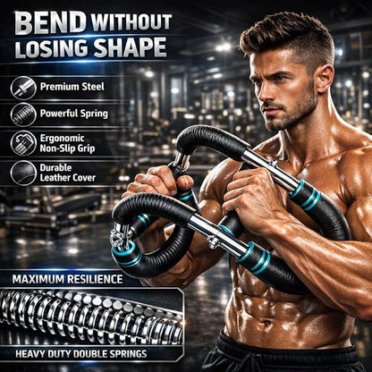6-in-1 Upper Body Workout Equipment Set – Twister Arm Trainer, Grip Strengthener, Forearm Trainer, Chest Expander, Hand Gripper & Finger Strengthener for Home Strength Training forearm strengthener