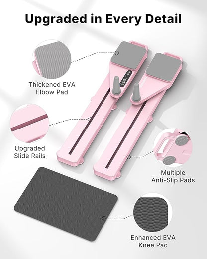 MERACH Pilates Board, Multifunctional Abdominal Plate, Detachable Ab Trainer Machine with Anti-Slip and Quiet Design, Portable Pilates Reformer for Core Workouts, Home Gym Equipment for Women