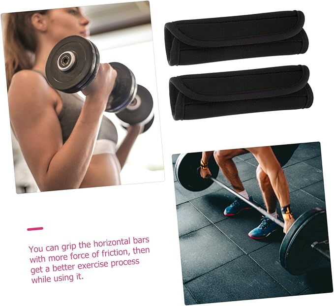 Mikikit 2pcs Deadlift Squat Pad Barbell Hip Thrust Lifting Grip Protection Polyester Mat Accessories