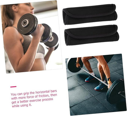 Mikikit 2pcs Deadlift Squat Pad Barbell Hip Thrust Lifting Grip Protection Polyester Mat Accessories