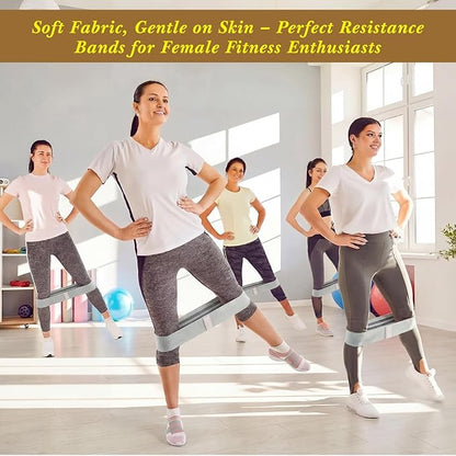 10 Pcs Resistance Bands for Workout Fabric Exercise Bands for Legs and Butt Glutes Workout Band for Women Men Yoga, Pilates, Fitness