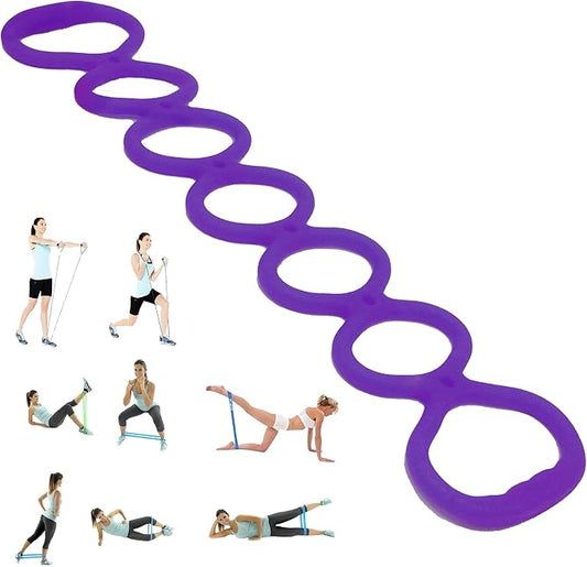 7 Ring Adjustable Loop Resistance Bands for Working Out Walk at Home，Workout Bands Exercise Stretch Band for Women&Men Fitness, Yoga, Pilates-Non-Slip, Durable Rubber, Home/Gym Use