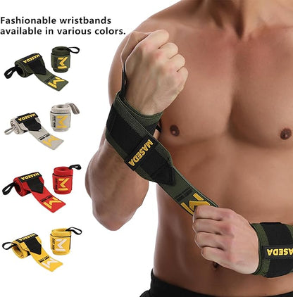 Pro-Grade Weightlifting Wrist Wraps (24") for Gym, Strength Training, and Powerlifting(1 Pair) - Heavy-Duty Thumb Loop Straps for Maximum Wrist Support in Bodybuilding & Fitness (Men & Women)