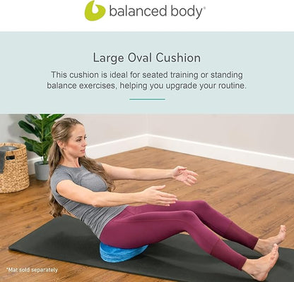 Balanced Body Large Oval Cushion, Pilates Cushion, Exercise Equipment for Floor Work or Pilates Reformer Workout, Gym Foam Pad for Home or Studio Use
